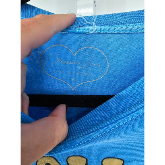 Obsessed Love Womens Sz S Long Sleeve T Shirt Follow Your Dreams Butterfly Print - Picture 3 of 5